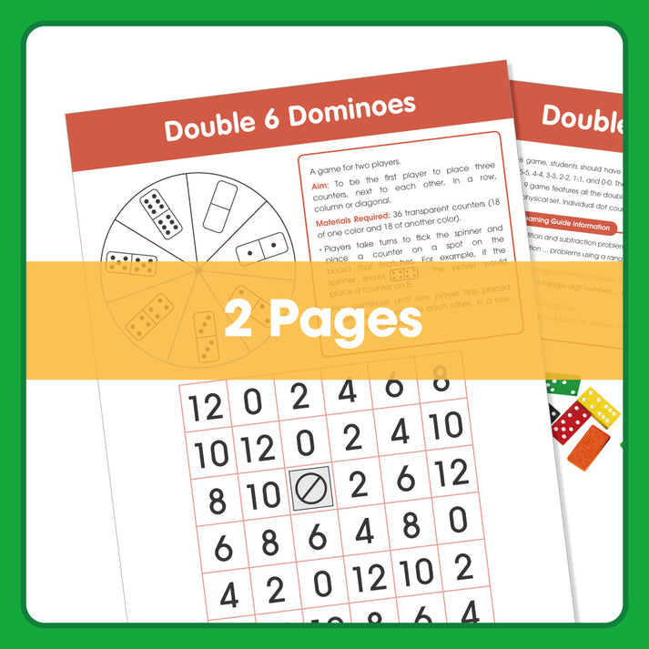 Edx Education Board Games Double Dominoes (6)– Grade 1 to 3