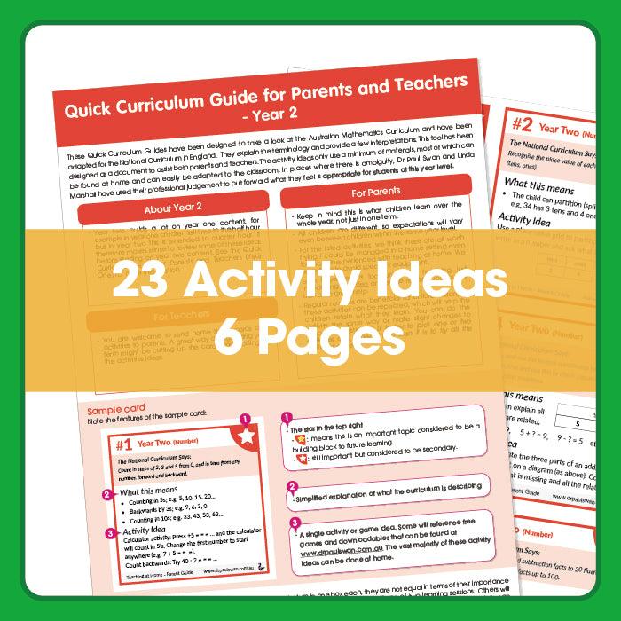 Year 2 - Simplified Curriculum Guide for Parents & Teachers - Shopedx