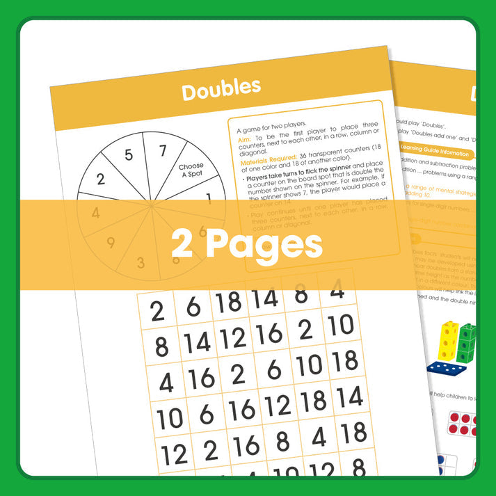 Edx Education Board Games Doubles– Grade 1 to 3