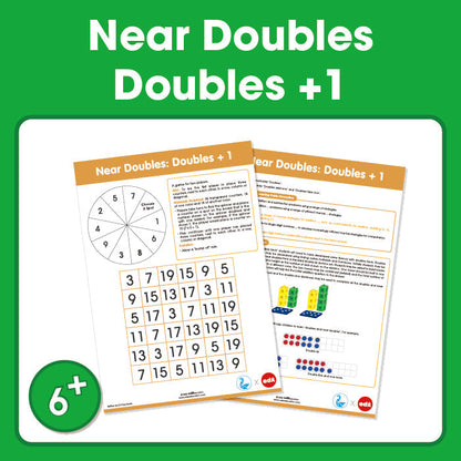 Edx Education Board Games Near Doubles: Doubles +1– Grade 1 to 3