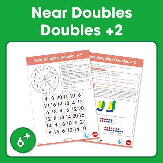 Edx Education Board Games Near Doubles: Doubles +2– Grade 1 to 3