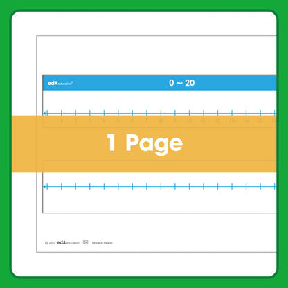 Edx Downloadable Number Lines (0-20)