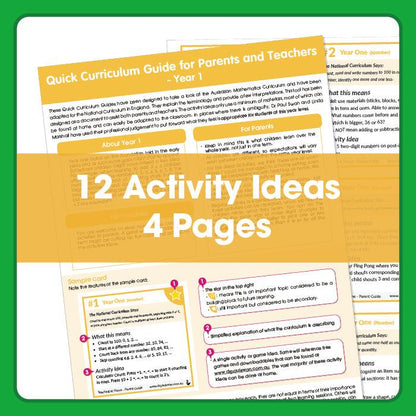 Year 1 - Simplified Curriculum Guide for Parents & Teachers - Shopedx